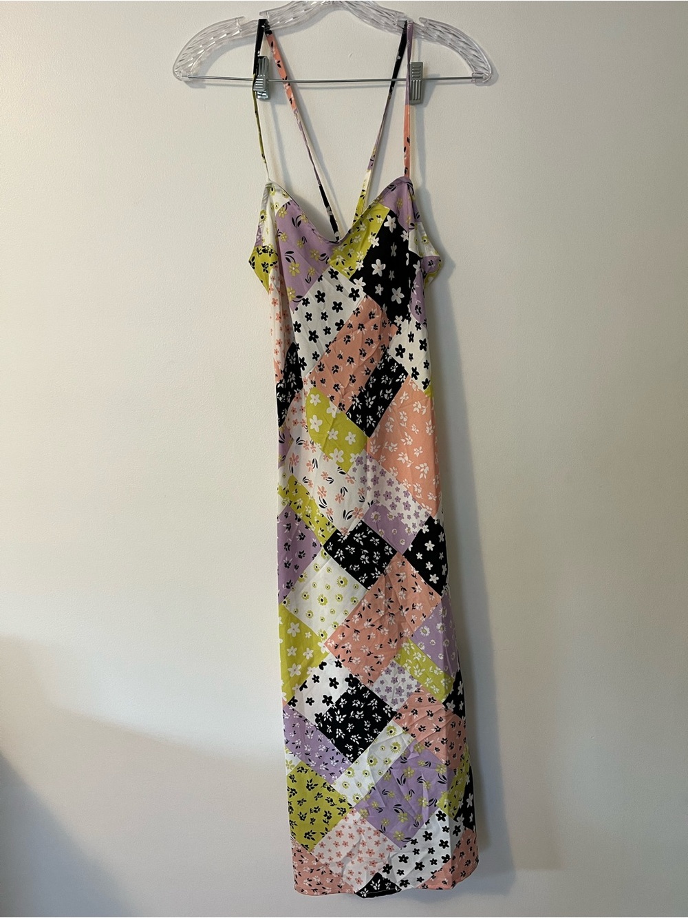 ASOS Patchwork Floral Midi Slip Dress